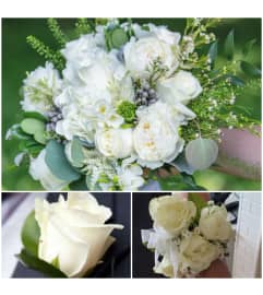 Whimsical White Wedding Package. An arrangement by Avenue Florist.