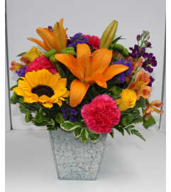 Bright Summer Day. An arrangement by Stephenville Floral.