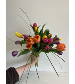 Assorted cut tulip bouquet. An arrangement by Flower Trends Florists.