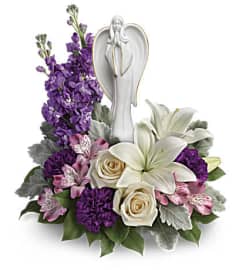 Beautiful Angel Bouquet. An arrangement by Love Story Florist.
