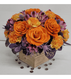 Spring Cube Delighted. An arrangement by Brickell Exclusive Blooms.