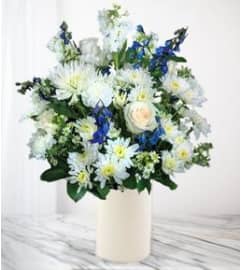 Cherished Moments - Blue. An arrangement by Anne Marie Rose Floral Design.