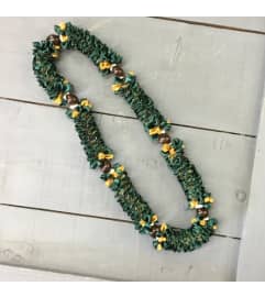 ribbon lei #52. An arrangement by Royal Louis Florist.