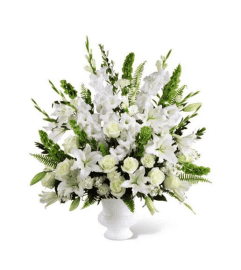 stylish tribute. An arrangement by Fine's Flowers. stylish tribute. An arrangement by Fine's Flowers.