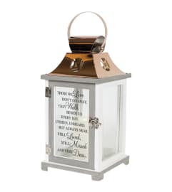 WALK BESIDE US LANTERN. An arrangement by J.D. Ballantine's Flowers and Gifts.