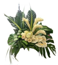 Tropical White Beauty. An arrangement by Dream Decorations Florist.