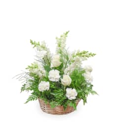 Blissful white. An arrangement by Flower Buds Florist PEI.