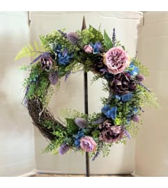 Layla - Artificial Wreath. An arrangement by Zaisers Florist and Greenhouse.