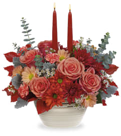 Artisanal Harvest Centerpeice. An arrangement by Fendley Florists.