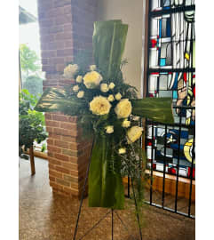 Classy Tropics Cross. An arrangement by The Farm and Floral Market.