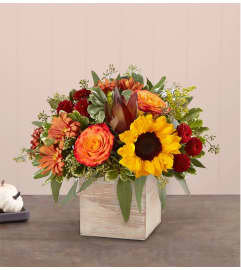 autumn country harvest. An arrangement by Garden Florist.