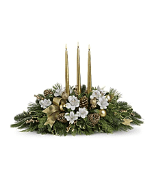 Royal Christmas Centrepiece Bouquet. An arrangement by Shalimar Flower Shop.