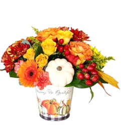Always be grateful. An arrangement by Azi Flowers.