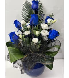 Calming Cobalt Bouquet. An arrangement by Shalimar Flower Shop.