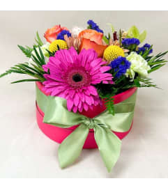 Signature Collection Happy LIFE. An arrangement by Arum Lily Flower Shop Edmonton.