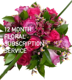 12 Month Floral Subscription Service. An arrangement by Dream Petals Floral.