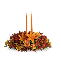 Elegant Family Gathering Centerpiece. An arrangement by Garden Florist.