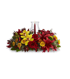 Elegant Gratitude Centerpiece. An arrangement by Garden Florist.