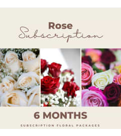 Subscription Package Florals - Dozen Wrapped Roses. An arrangement by Floratechnics.