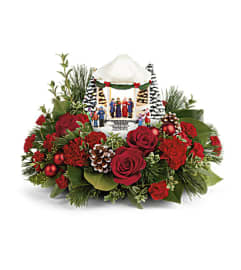 Sweet Sounds Of Christmas - Thomas Kinkade's. An arrangement by Love Story Florist.