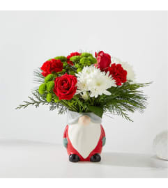 Christmas Gnome Bouquet. An arrangement by Rennix Flowers.
