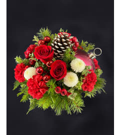 Hillcrest Holiday Ornament. An arrangement by Hillcrest Florist.