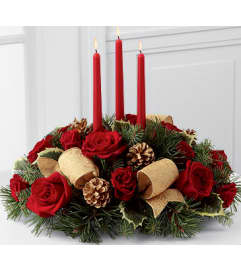 The Celebration of the Season Centrepiece. An arrangement by Fendley Florists.