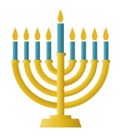 CHANNUKAH ARRANGEMENT. An arrangement by Flowers by Priscilla.