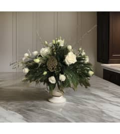 Snowflake Serenity. An arrangement by Goodman's Florist.