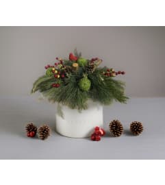 Radiant Winter Centrepiece. An arrangement by Goodman's Florist.