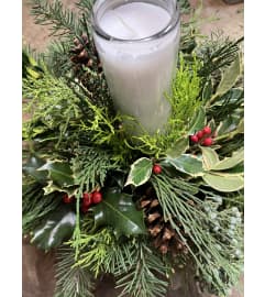 M and B. An arrangement by Country Girl Flowers.