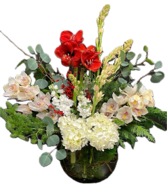 Christmas' Unique Elegance. An arrangement by Floral Lady Design Studio LLC.
