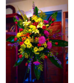 Jazzy Bright Summer Spray. An arrangement by Jenilyn's Creations.