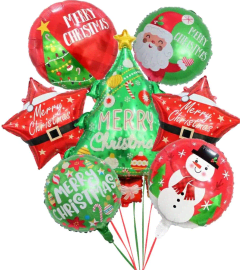 Christmas Balloons set. An arrangement by Garden Florist.