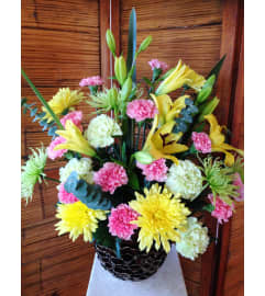 Basket for Spring Time. An arrangement by Jenilyn's Creations.