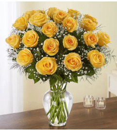Ultimate Premium Long Stem Yellow Rose. An arrangement by Garden Florist.