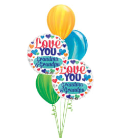 Love You Grandma and Grandpa Classic Balloon Bouquet. An arrangement by Balloon Bouquets Plus. Love You Grandma and Grandpa Classic Balloon Bouquet. An arrangement by Balloon Bouquets Plus.