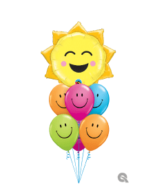 Sunshine Smiles Awesome Balloon Bouquet. An arrangement by Balloon Bouquets Plus.