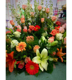 Remembrance Garden Urn Wreath. An arrangement by Jenilyn's Creations.