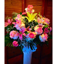 Open Bud Basket. An arrangement by Jenilyn's Creations.