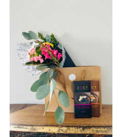 Treat Yourself Gift Package. An arrangement by Evergreen and Lily Floral Studio and Gifts. Treat Yourself Gift Package. An arrangement by Evergreen and Lily Floral Studio and Gifts.