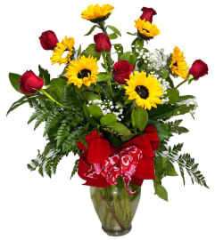 E Valentine Special Sunflowers E. An arrangement by Gonsalves-Fasso Flowers.