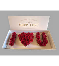 BOX I LOVE YOU. An arrangement by Sweet Blossoms.