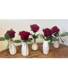 Rose Parade Vases. An arrangement by Flowerville.