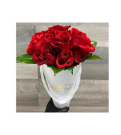 Cone of Roses. An arrangement by Blooming Bay Florist.