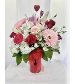 Forever and Ever Valentine. An arrangement by Commerce Flowers.