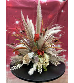 Silk Pampas arrangement. An arrangement by Flowers by Neil.