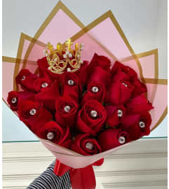 Royal Elegance Buchon. An arrangement by Paty's Florist.