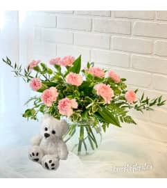Carnation Presentation. An arrangement by Brooklin Floral and Garden Shoppe Inc..