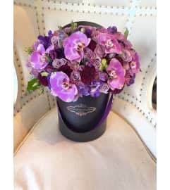 LA MORADA BOX. An arrangement by BellaRosa Gardens.